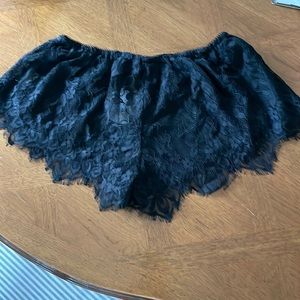NWT Women’s House of Three by LF Lace Boyshorts Panties Underwear size 8 Black